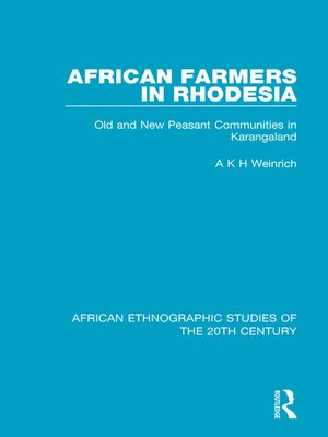 cover image of African Farmers in Rhodesia